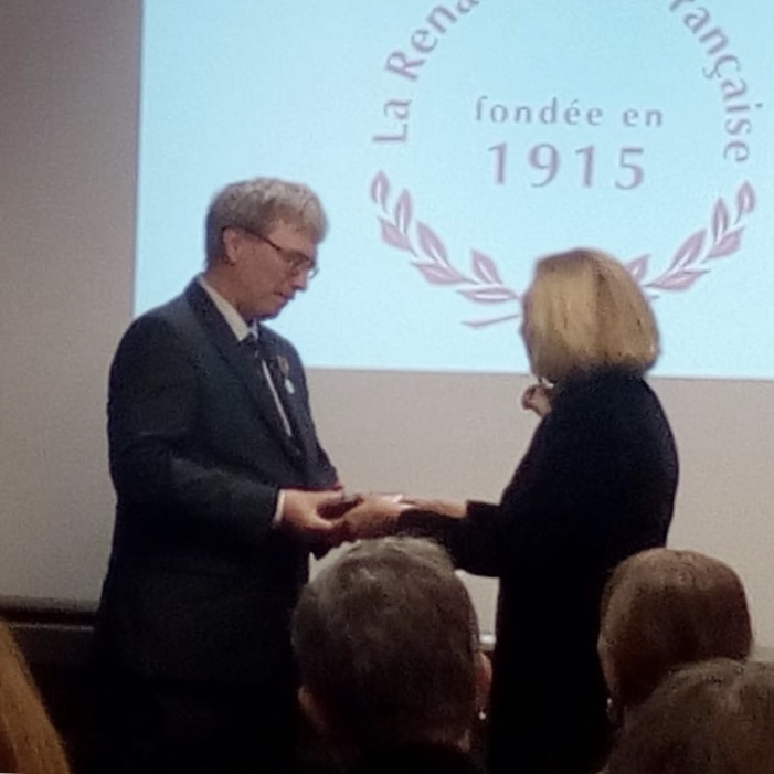 Александр Чудинов награжден Серебряной медалью LA RENAISSANCE FRANÇAISE  